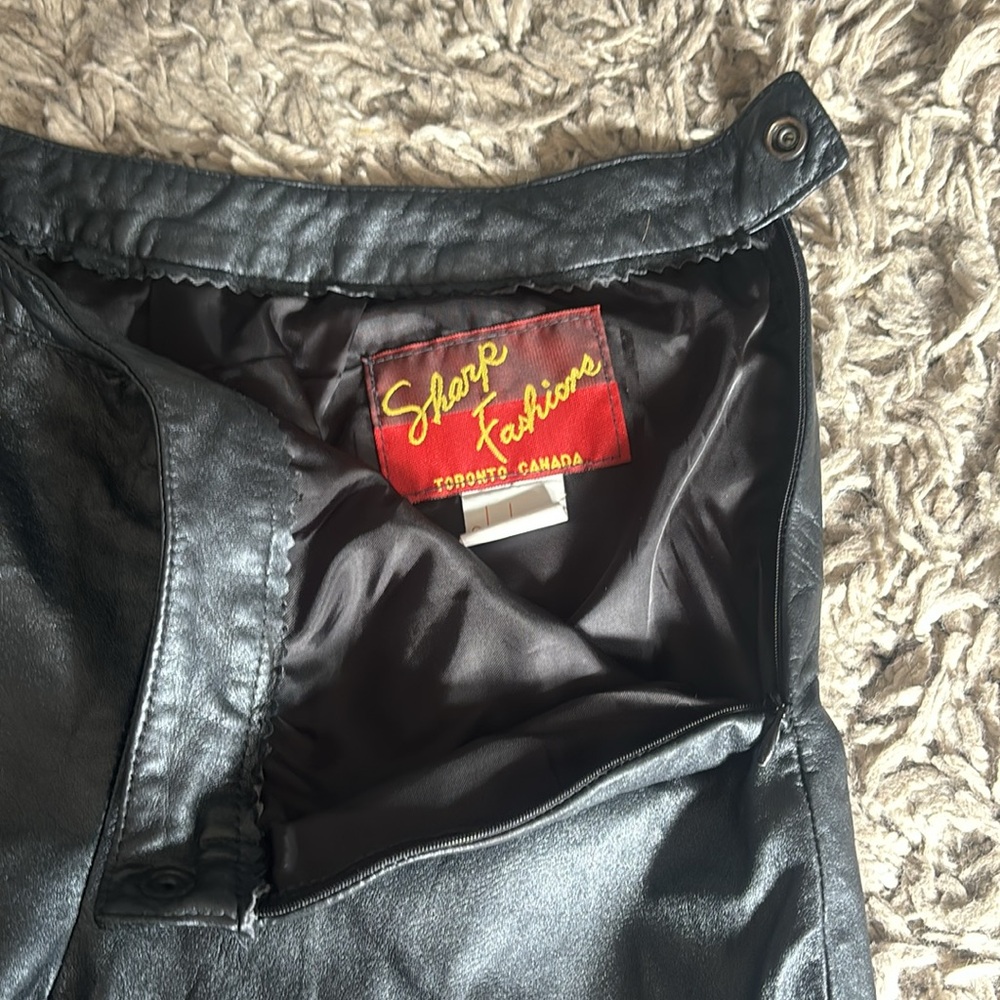 Leather capris